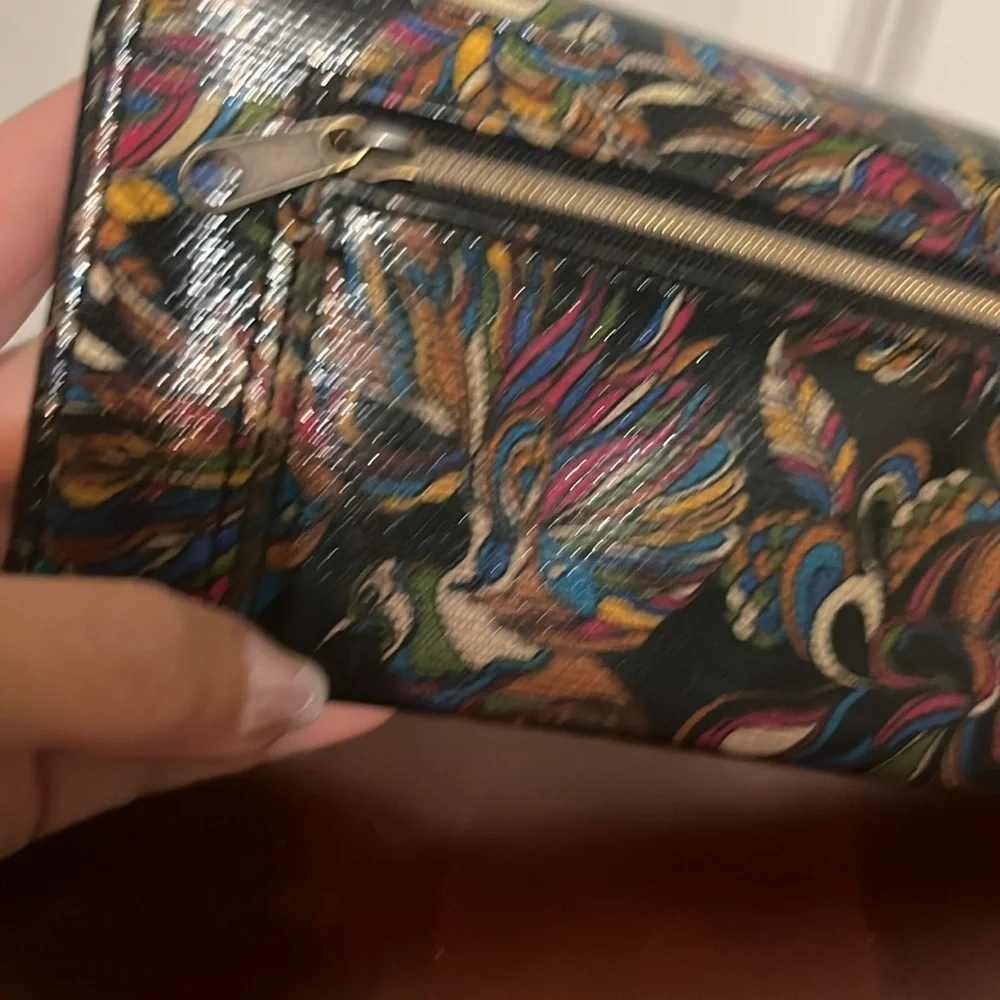 Sakroots Artist Circle Trifold Multicolor Bird Peace Canvas Women's Wallet